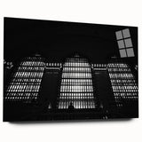 Acrylic print of New York's Grand Central in muted gray tones, ideal for bedroom or dining room art.