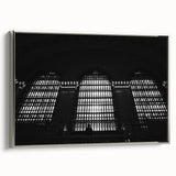 Framed canvas of a vintage New York City Grand Central scene in black and colorful tones, ideal for office decor.