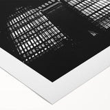 Art deco poster of Grand Central Station in monochrome tones on rolled canvas, suitable for dining room wall art.