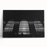 Black and white stretched canvas of Grand Central Station, ideal for kitchen wall art or bedroom ambiance.