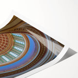 Extra large wall art featuring line art flowers in muted earth tones, printed on a rolled canvas.