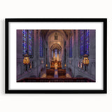 Colorful abstract art print of Pittsburgh skyline in vibrant hues on a large framed canvas, ideal for living room decor.