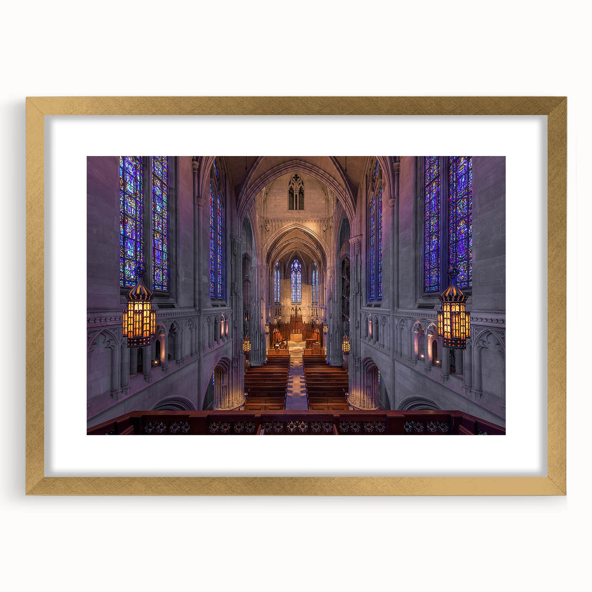 Extra large abstract art print of Pittsburgh skyline in textured gold frame, ideal for living room decor.