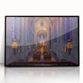 Large abstract wall art of Pittsburgh skyline in muted gray and blue on framed acrylic.