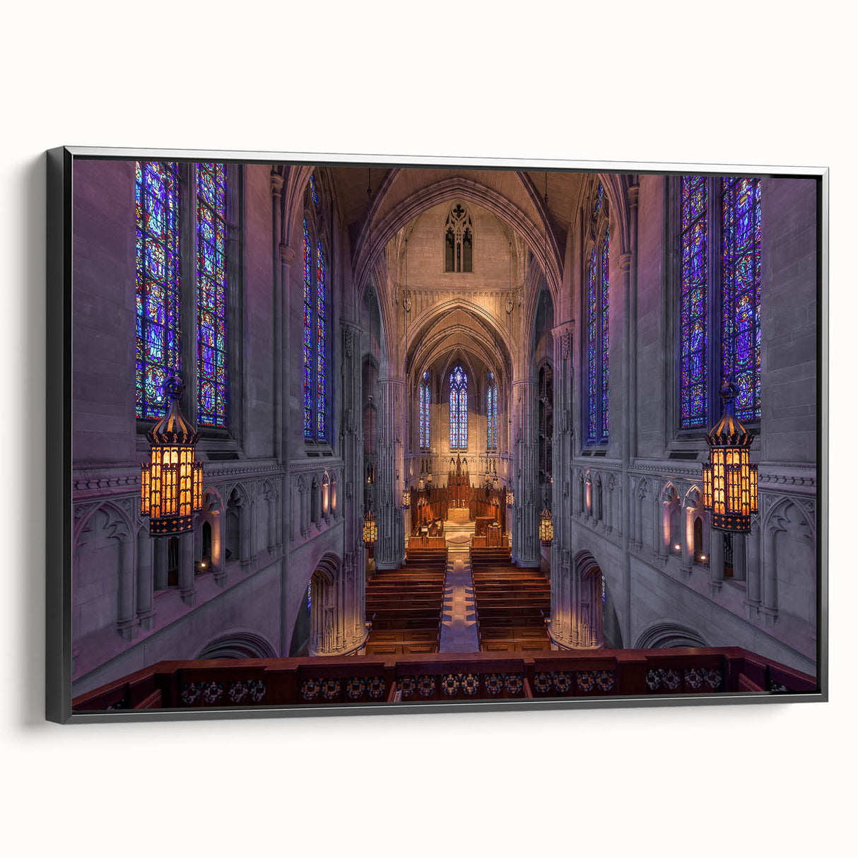 Black and white framed canvas of a vintage Pittsburgh landscape, ideal for bedroom wall art.