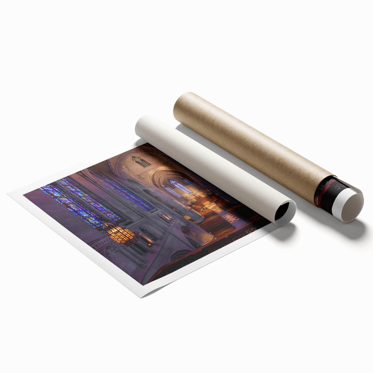 Extra large rolled print of Pittsburgh skyline with muted gray and blue tones, ideal for classy bathroom wall art.