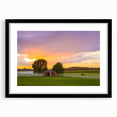 Abstract art print of a colorful Pennsylvania scenery in vibrant hues on a textured, extra large canvas.