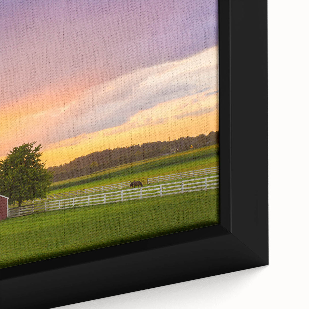 Extra large framed canvas of a textured Pennsylvania scenery in black with colorful accents, ideal for living room decor.