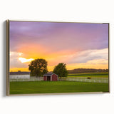 Framed canvas featuring a vintage-style Pennsylvania landscape in muted gold and black tones, ideal for bedroom wall art.