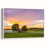Framed canvas of vintage poster art featuring Pennsylvania scenery in colorful hues, ideal for living room decor.