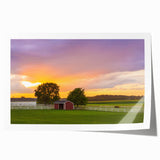 Extra large rolled print of a Pennsylvania landscape with lush greenery and floral elements, ideal for art wall dining room.