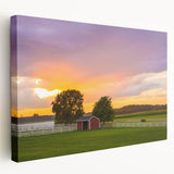 Large canvas print of Pennsylvania scenery in soft earth tones, suitable for kitchen wall art.