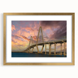 Abstract art print of Charleston with textured design in muted gold and blue tones on a framed canvas.