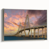 Framed canvas of a Charleston landscape painting in muted earth tones, ideal for enhancing a living room or office space.