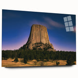 Large abstract wall art of South Dakota Badlands on acrylic glass, featuring earthy tones.