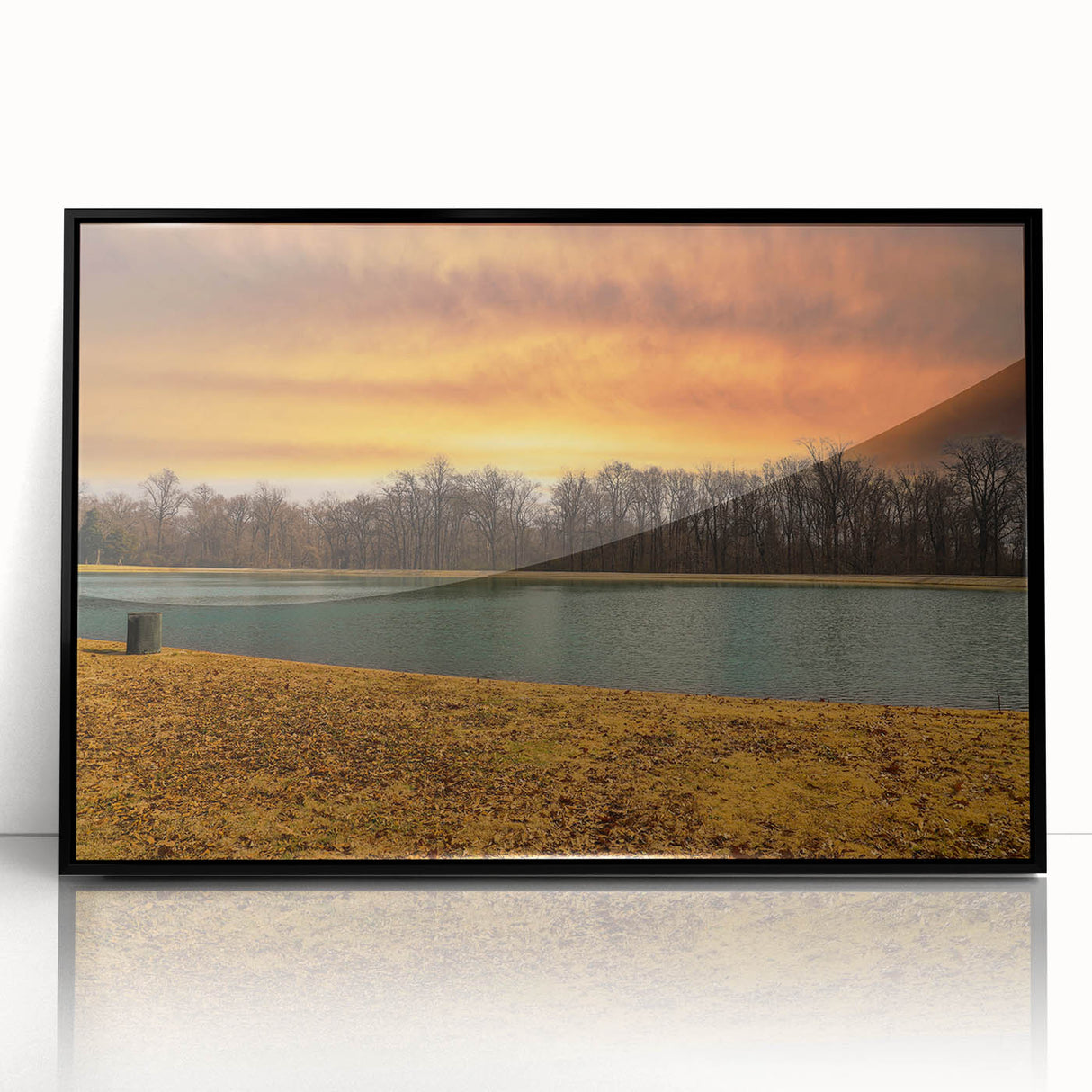 Large abstract wall art depicting Memphis scenery in black and gray tones on a framed acrylic.