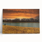Black and white photograph of Memphis skyline on stretched canvas, suitable as large kitchen wall art or bedroom decor.