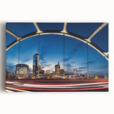 Black and white large art canvas of Nashville skyline, ideal for kitchen wall art.
