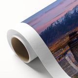 Art Deco poster of Salt Lake City with pastel shades on rolled canvas, ideal for nursery wall art.