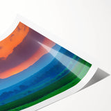 Extra large wall art featuring line art flowers in muted earth tones, ideal as large living room wall decor on rolled print.