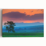 Monochrome Vermont landscape on large stretched canvas, ideal for kitchen wall art.
