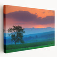 Scenic Vermont landscape on large stretched canvas, featuring autumn colors, ideal for kitchen wall art.