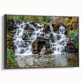 Black and white framed canvas featuring a vintage-style Virginia landscape, suitable for bedroom decor.