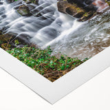 Art Deco poster of Virginia scenery on rolled canvas, featuring muted earth tones, suitable for dining room wall art.