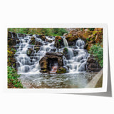 Rolled print of Virginia scenery with soft floral accents in muted colors, ideal for dining room wall art.