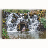 Black and white stretched canvas of Virginia scenery, ideal for kitchen wall art.
