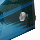 Large abstract wall art of Olympic scenery in muted earth tones on acrylic glass, suitable for dining room ambiance.