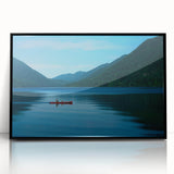 Large abstract wall art depicting the Olympic scenery in Washington, USA, with muted earth tones on a framed acrylic print.