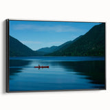 Black and white wall art of Olympic National Park on framed canvas, ideal for bedroom decor.