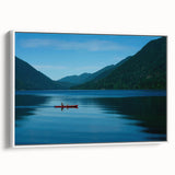 Vintage poster art of Olympic National Park on a framed canvas, featuring muted earth tones, ideal for living room decor.