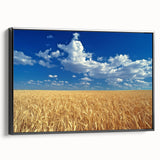 Black and white framed canvas depicting the rolling hills of the Palouse, ideal for bedroom wall art.