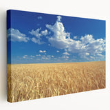 Rolling hills of Palouse, Washington, depicted in soft green and brown tones on a large stretched canvas.