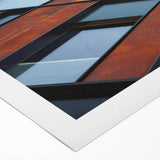 Art deco poster of Seattle skyline in muted gray tones on rolled canvas, suitable for dining room wall art.