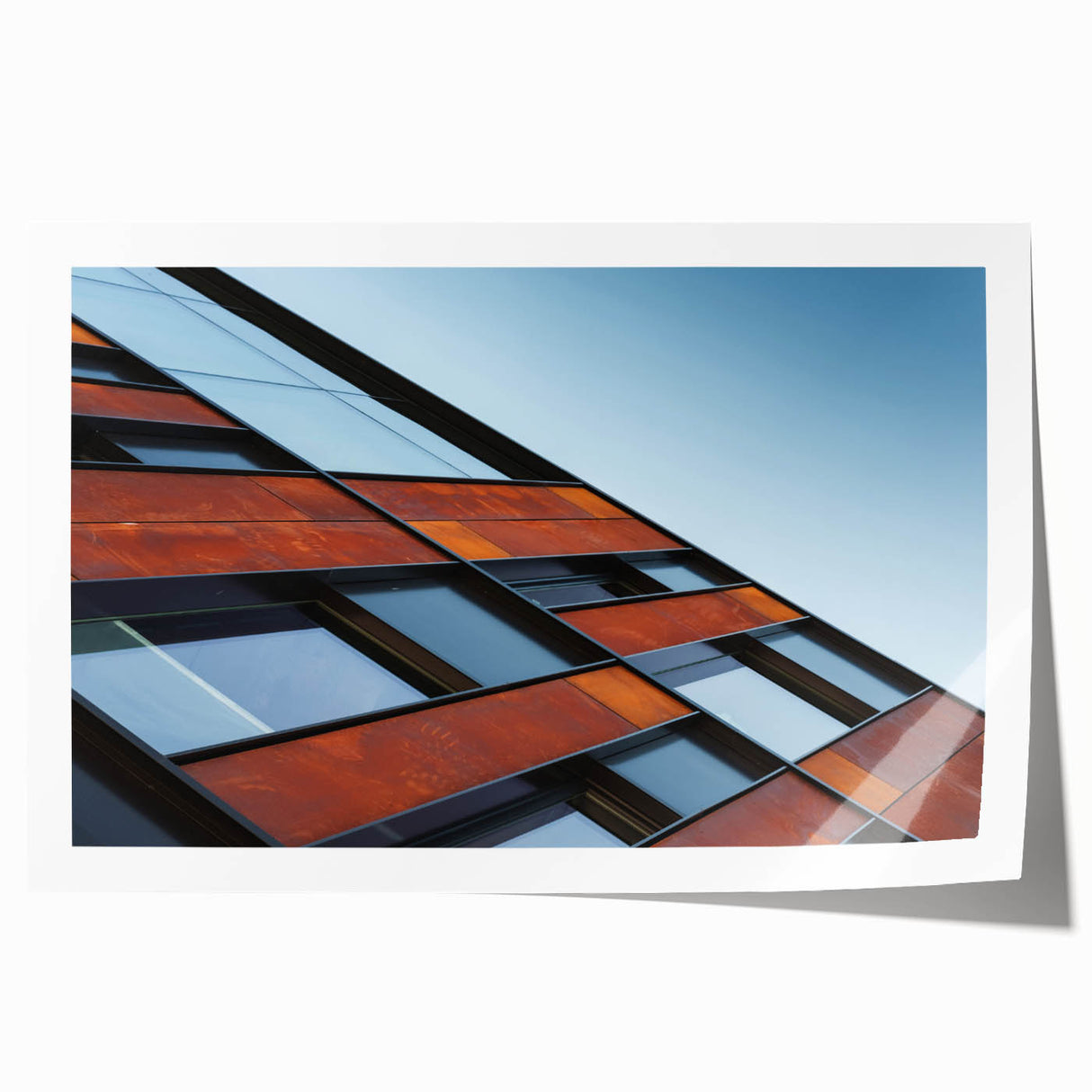 Extra large rolled print of Seattle skyline with pastel shades, ideal for art wall dining room.