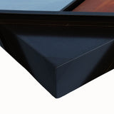 Black and white landscape art painting of Seattle skyline on large stretched canvas, suitable for bedroom wall.