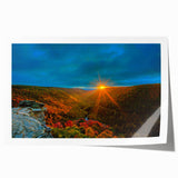 Extra large rolled canvas print of West Virginia scenery with vibrant green landscapes, ideal for dining room wall art.