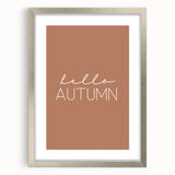 Textured abstract art print depicting autumnal shades on a silver-framed canvas, suitable for enhancing a bedroom's decor.