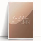 Art deco poster of autumn trees in vibrant gold and red tones, framed acrylic, ideal for modern nursery wall art.