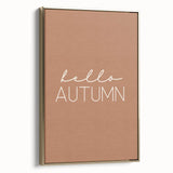 Framed canvas depicting a vintage-style autumn landscape with muted gold and black tones, ideal for bedroom wall decor.