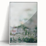 Acrylic framed poster featuring a modern art depiction of spring with pastel shades; ideal for nursery wall decor.
