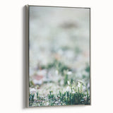 Framed canvas of vintage landscape art painting featuring a colorful spring scene, ideal for living room decor.