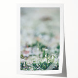 Rolled print of a floral art featuring spring blooms in pastel shades.