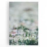 Large black and white abstract depiction of spring on stretched canvas, suitable for kitchen wall art.