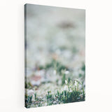 Spring-themed large art on stretched canvas featuring blooming flowers in pastel colors, ideal for kitchen wall art.