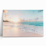 Large black and white stretched canvas featuring a minimalist summer design, ideal for kitchen wall art.