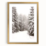 Extra large abstract art print featuring textured swirls in cool blue and white tones, framed in gold.